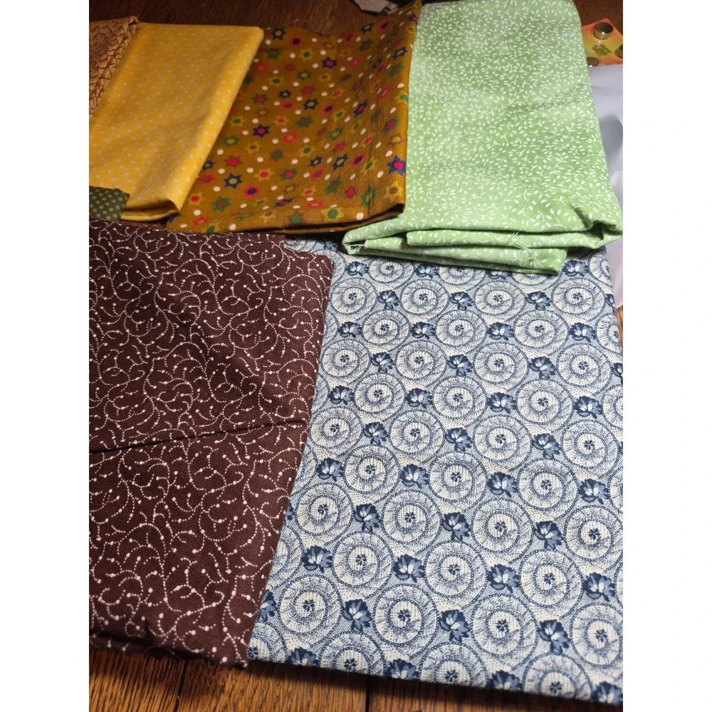 7 Pieces Bundle Of Fabric For Quilting And Crafts Various Sizes And Colors